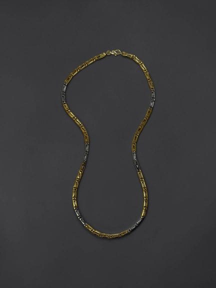 Collana in oro giallo e grigio 18 carati (750/1000
