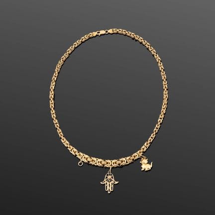 Collar de oro amarillo de 18 quilates (750/1000) c