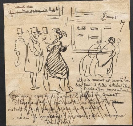 CHAM, Attribuito a, 
Alfred de Musset ha raggiunto