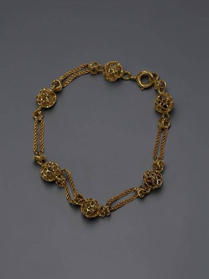 Bracciale in oro giallo 18 carati (750/1000) con m