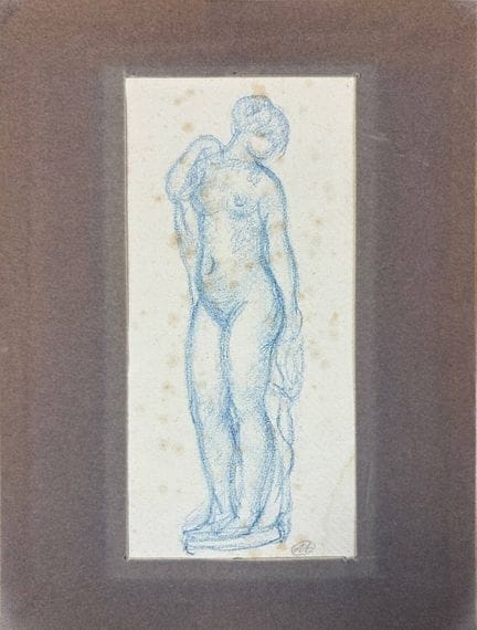 Aristide MAILLOL (1861-1944)
Desnudo femenino
Lápi