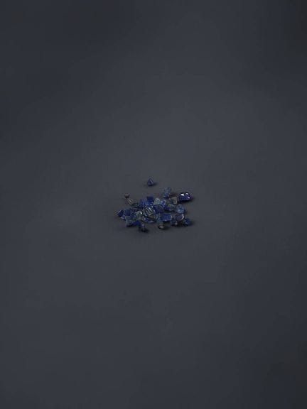 Cluster of polished lapis lazuli, approximately 16