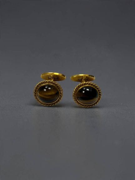Coppia di gemelli in oro giallo 18 carati (750/100