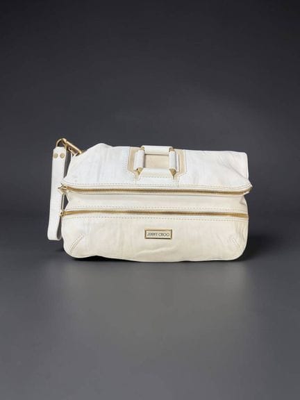 JIMMY CHOO
Borsa a mano in pelle invecchiata bianc