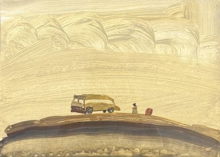 LAMBERT Henriette, 1925-2020
La halte, 1993
Olio s