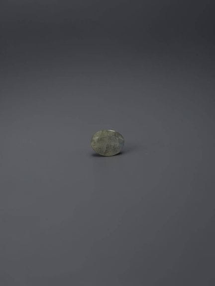 Oval faceted labradorite, 8 × 6.2 mm, approximatel