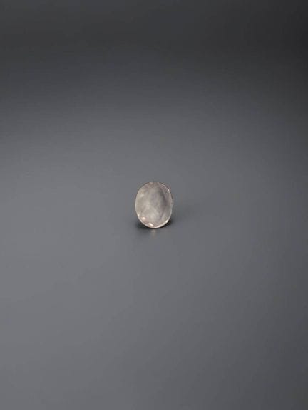 Fancy-cut rose quartz, 6.2 × 5.1 mm, approximately