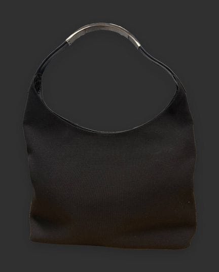 GUCCI
Borsa modello Hobo in tessuto nero, vinile e