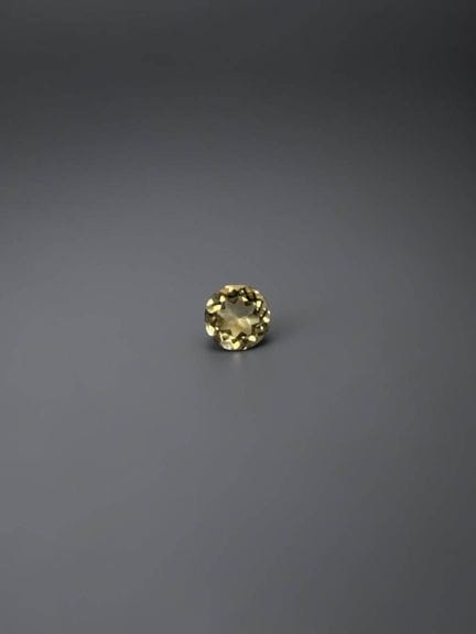 Round citrine, 6.1 mm, approximately 0.76 carats