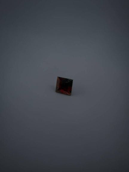 Square garnet, 4.1 mm, approximately 0.44 carats