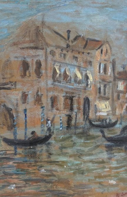 Henry SAINT-CLAIR (1899-1990)
Venezia e gondola
Te