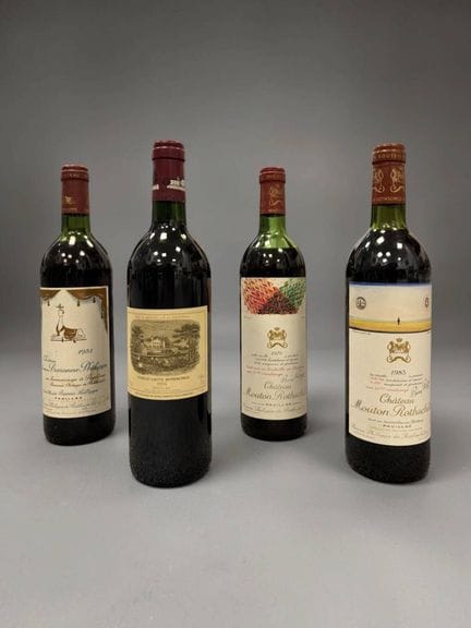 Set of 4 bottles: 1 bottle of Château LAFITE-ROTHS