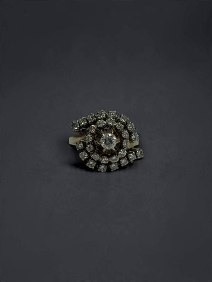 Anello a spirale in oro bianco e rosa 18 carati (7