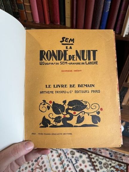 SEM. 《夜巡》，L.ANDRE 版画。FAYARD &amp; Cie 印刷，巴黎，1923年 