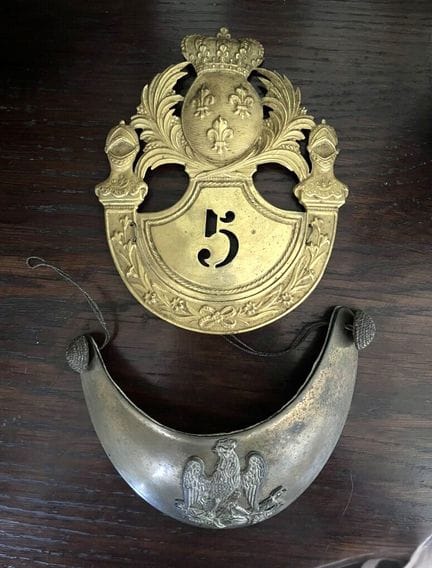 [Militaria]. TARGA PER SHAKO DELLA 5ª LEGIONE DIPA