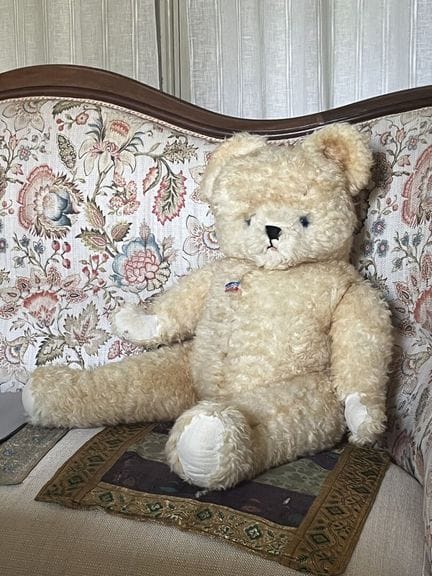 JAN JAC PARIS
Teddybär. 
Höhe im Sitzen: ca. 43 cm