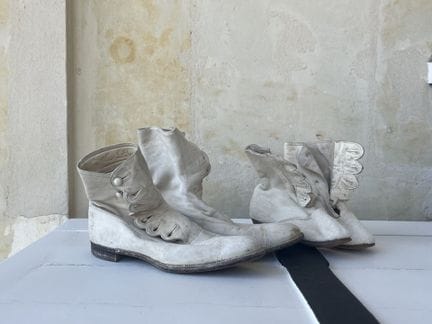 AT THE LOUVRE
Pair of children’s leather ankle boo