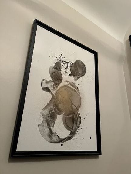 MODERNE KUNST
Zwei abstrakte Kompositionen. 
69 cm