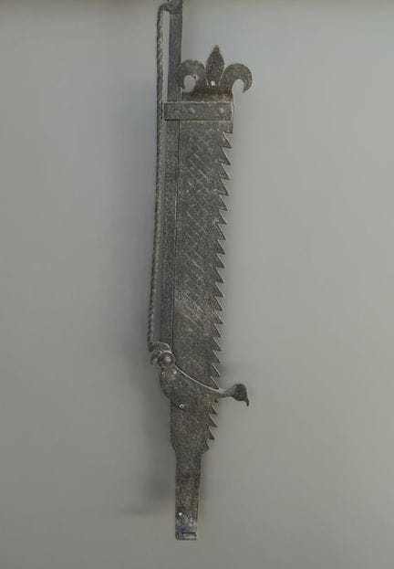 [Art populaire]. IMPORTANTE CREMAILLERE de cheminé