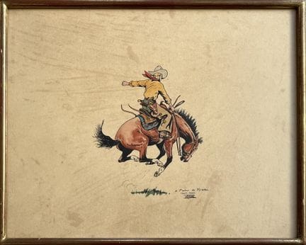 Étienne le RALLIC (1891-1968)
Rodéo.
Pochoir dédic