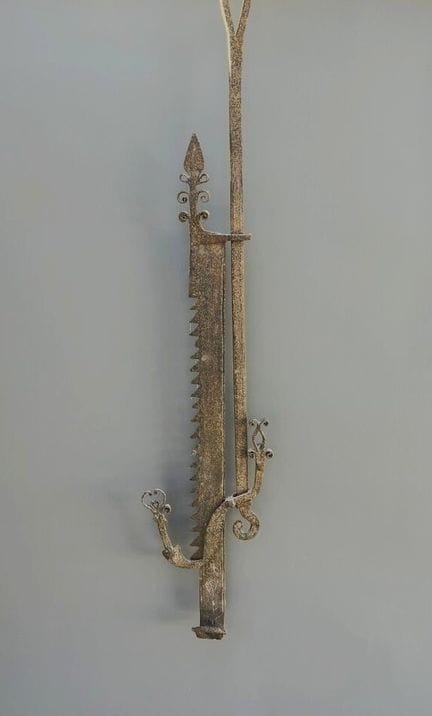 [Art populaire]. IMPORTANTE CREMAILLERE de cheminé