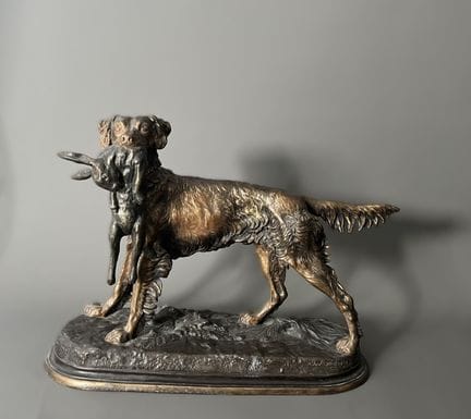 Jules MOIGNIEZ (1835-1894)
Chien au lièvre.
Grande