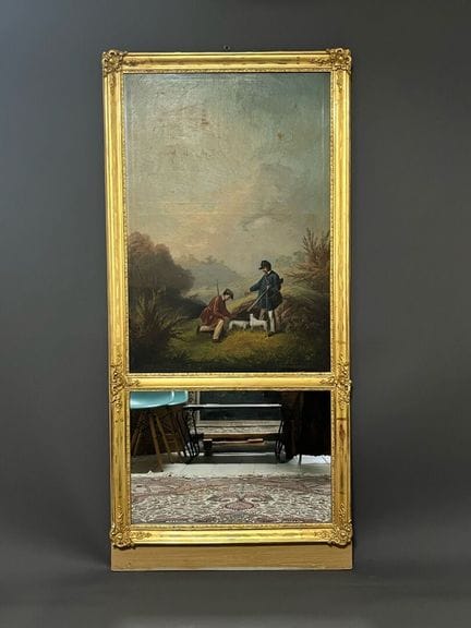 TRUMEAU du XIXe siècle en bois mouluré, sculpté, s