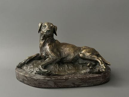 École de la fin du XIXe /début XXe
Chien au repos.