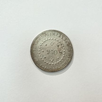 Moneta brasiliana d'argento del valore di 960 reis