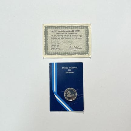 Moneta “proof” in argento 999 del valore di 2 nuev