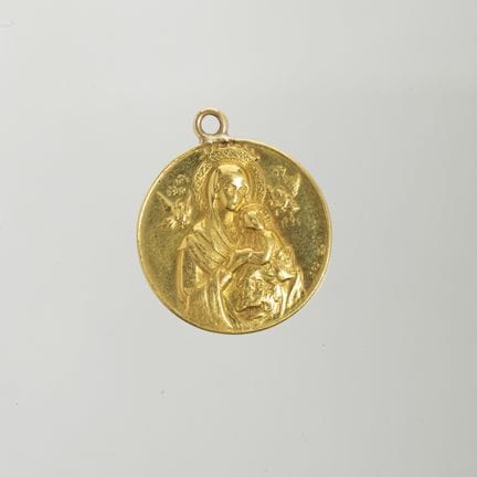 Médaille religieuse en or jaune 18 carats commémor