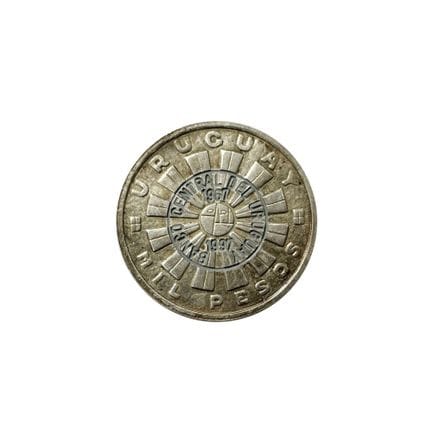 Moneta uruguaiana “FAO” in argento 900 del valore 