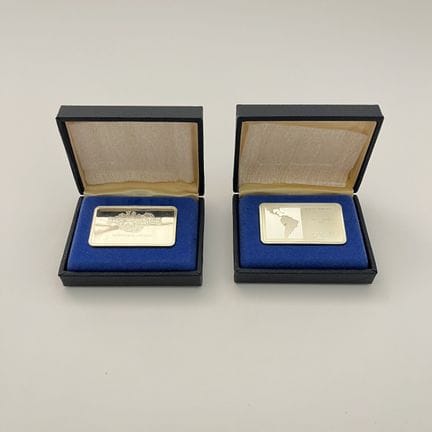 Due lingotti in argento sterling 925 da 1000 grani