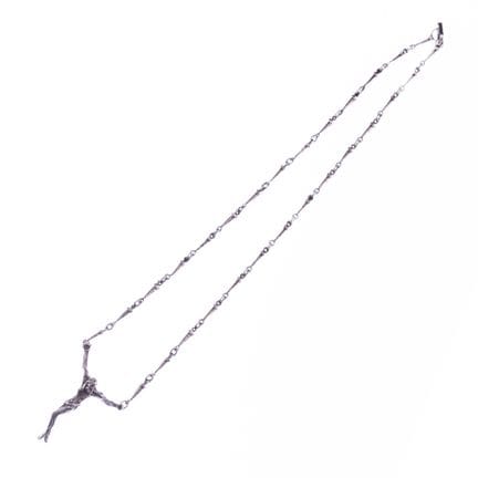 925 sterling silver crucifix with chain, designed 