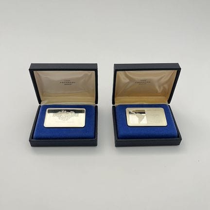 Due lingotti in argento sterling 925 da 1000 grani