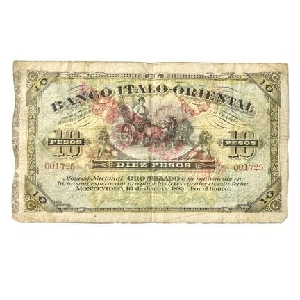 Banconota uruguaiana del Banco Ítalo Oriental da 1