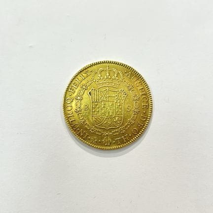 Moneta d'oro spagnola 875, del valore di 8 escudos