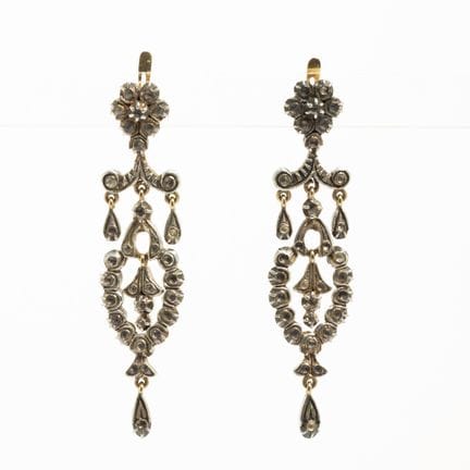 Pair of caravans, ca. 1800, in yellow gold and sil