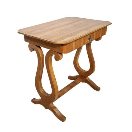 Table d'appoint de style Biedermeier plaquée en no