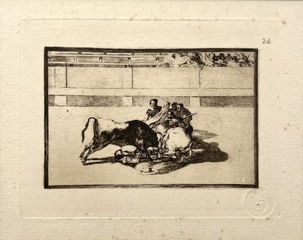 Douze gravures de la série « Tauromaquie » de Fran
