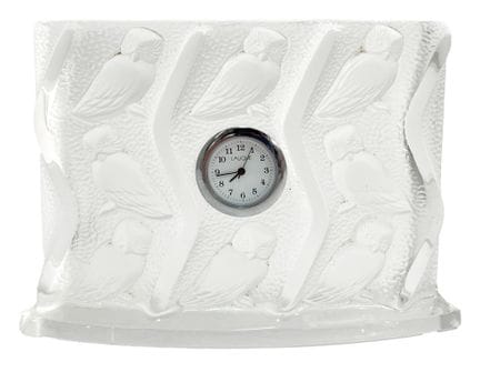 Horloge de table Art déco en cristal Lalique décor