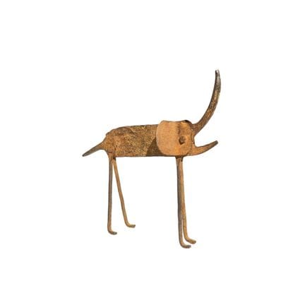 Sculpture en fer forgé. « Éléphant ». 25 x 30 cm.