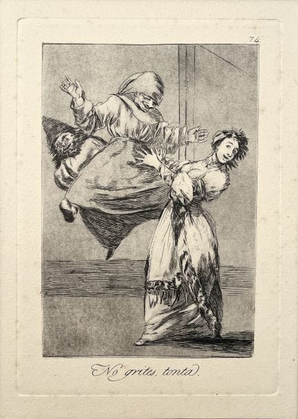 Dix gravures de la série « Les Caprices » de Franc