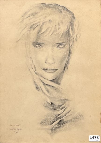 MARIETTE LYDIS (École argentine, 1887-1970) Fusain