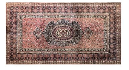 Tapis persan en soie, orné d'un motif floral multi
