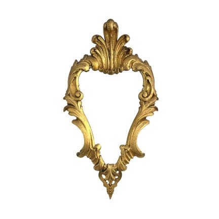 Miroir mural de style rococo avec un cadre en bois