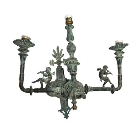 Applique italienne en bronze à la patine foncée, s