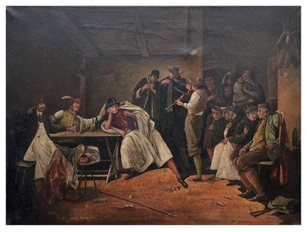 Artiste européen anonyme, XXe siècle. Huile sur to