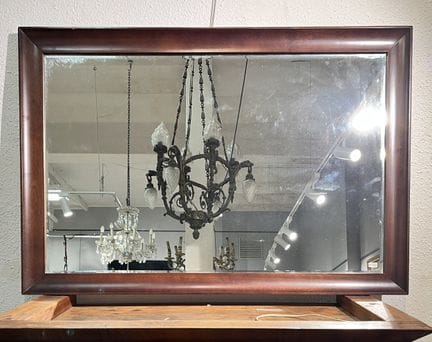 Miroir rectangulaire à bords biseautés avec cadre 