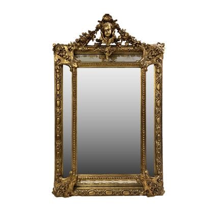 Miroir mural, biseauté, de forme rectangulaire, av